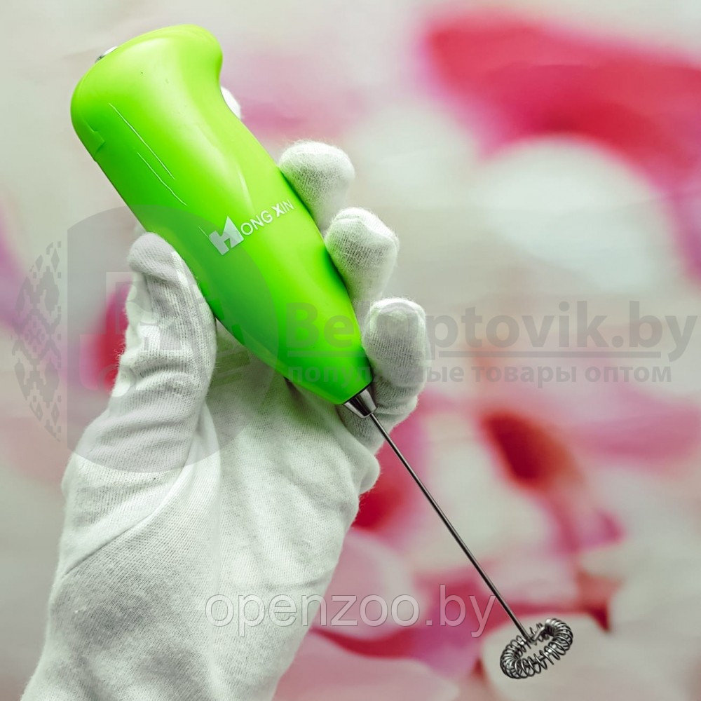 Капучинатор ручной Hongxin мини-миксер/вспениватель молока, венчик для капучино и латте Фиолетовый - фото 4 - id-p158516352