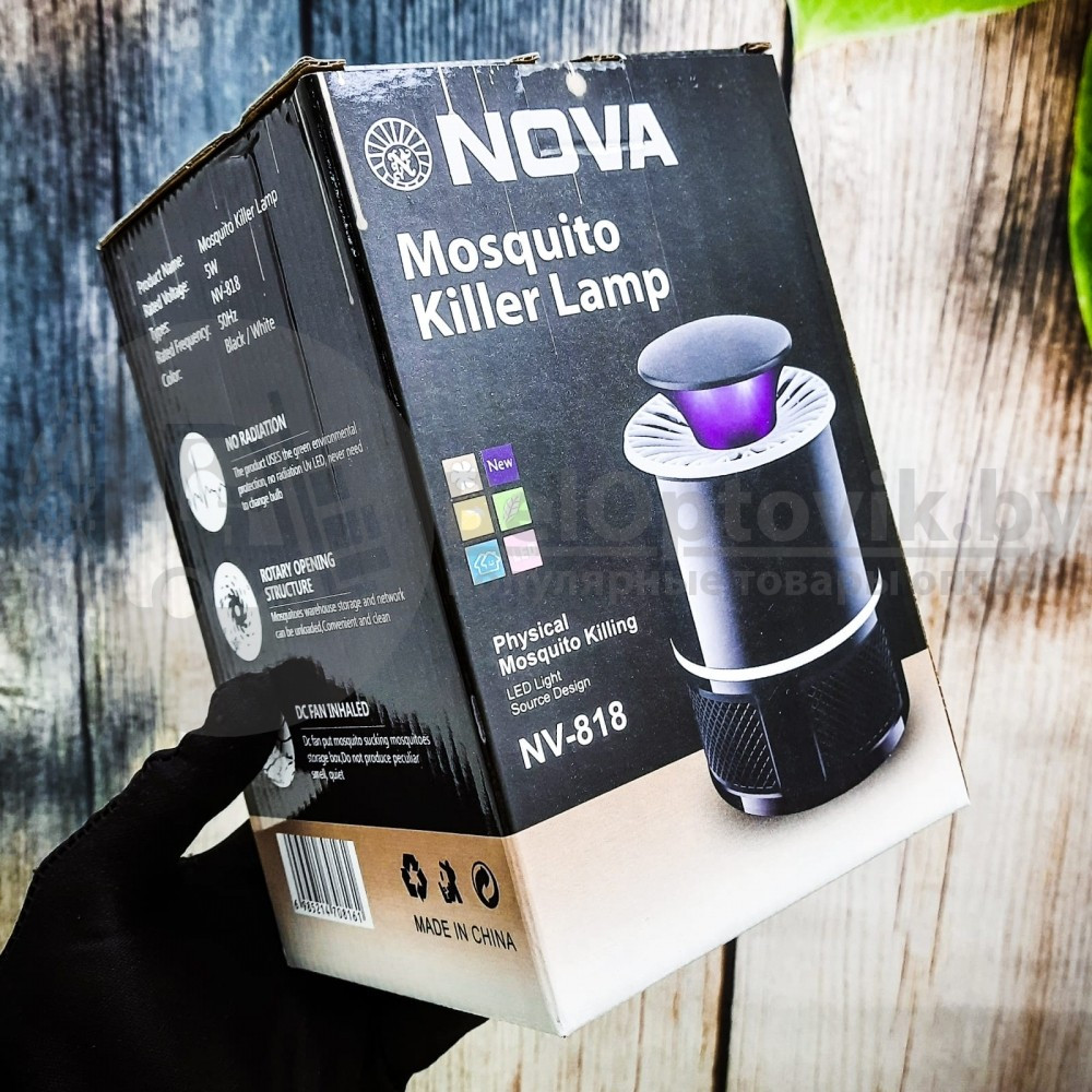 Электрическая лампа ловушка для комаров, уничтожитель насекомых Mosquito Killer Lamp NOVA NV-818 USB (Лампа - фото 4 - id-p109389488