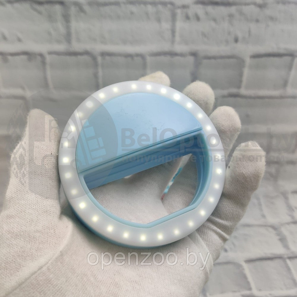 УЦЕНКА Кольцо для селфи (лампа подсветка) Selfie Ring Light RK-12, USB, 3 свет.режима Чёрное - фото 6 - id-p93039185