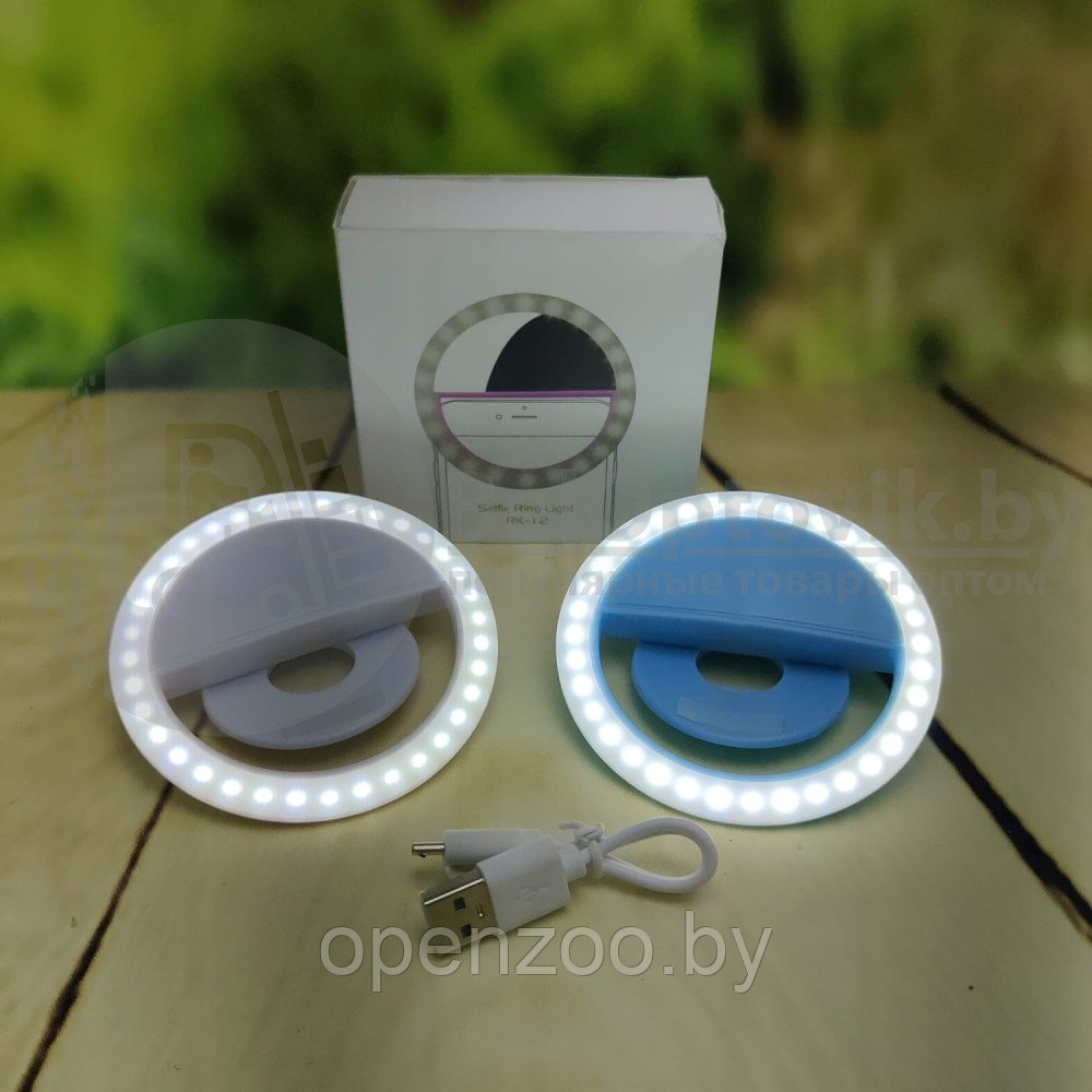 Кольцо для селфи (лампа подсветка) Selfie Ring Light, 2 батарейки ААА (в комплект не входят), 3 свет.режима - фото 2 - id-p93039187