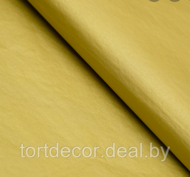 Бумага цветная, Тишью (шёлковая), 510 х 760 мм, Sadipal, 1 лист, 17 г/м2, золотистый - фото 1 - id-p159553156