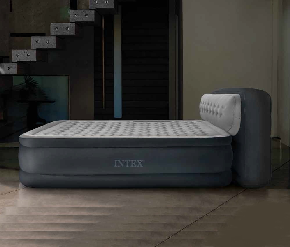 Надувная кровать Intex 152х236х86(46)см, встроенный насос 220V, ULTRA PLUSH HEADBOARD со спинкой, арт. 64448 - фото 7 - id-p96195751