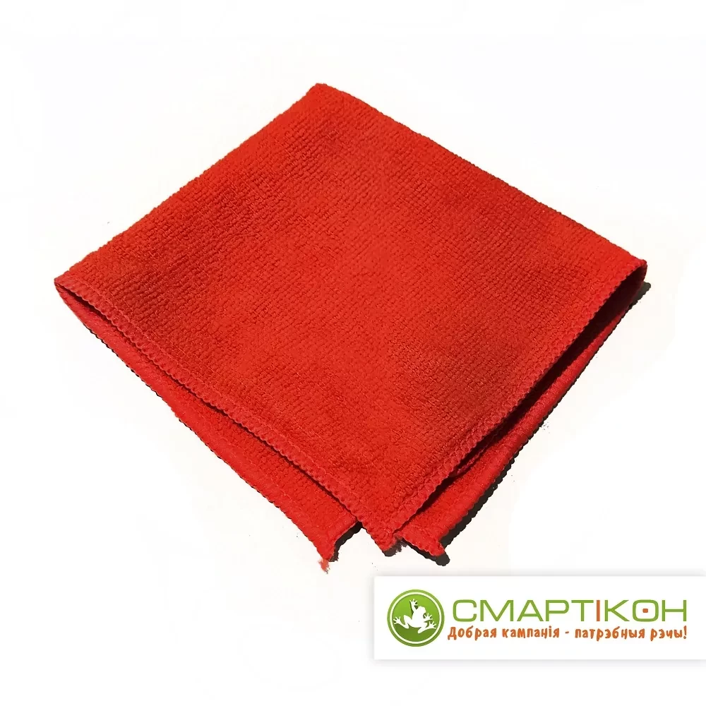 Тряпка из микрофибры 50 х 60 см 250 пл красная