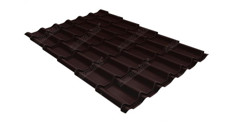 Металлочерепица классик 0,5 Rooftop Matte RAL 8017 шоколад - фото 1 - id-p159567791