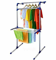 Полка-вешалка для хранения и сушки одежды передвижная, фото 1
