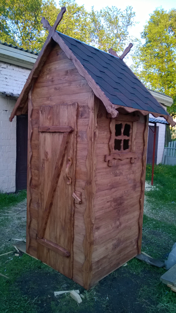 Кабинка туалетная (туалет деревянный) для дачи - фото 1 - id-p15324014