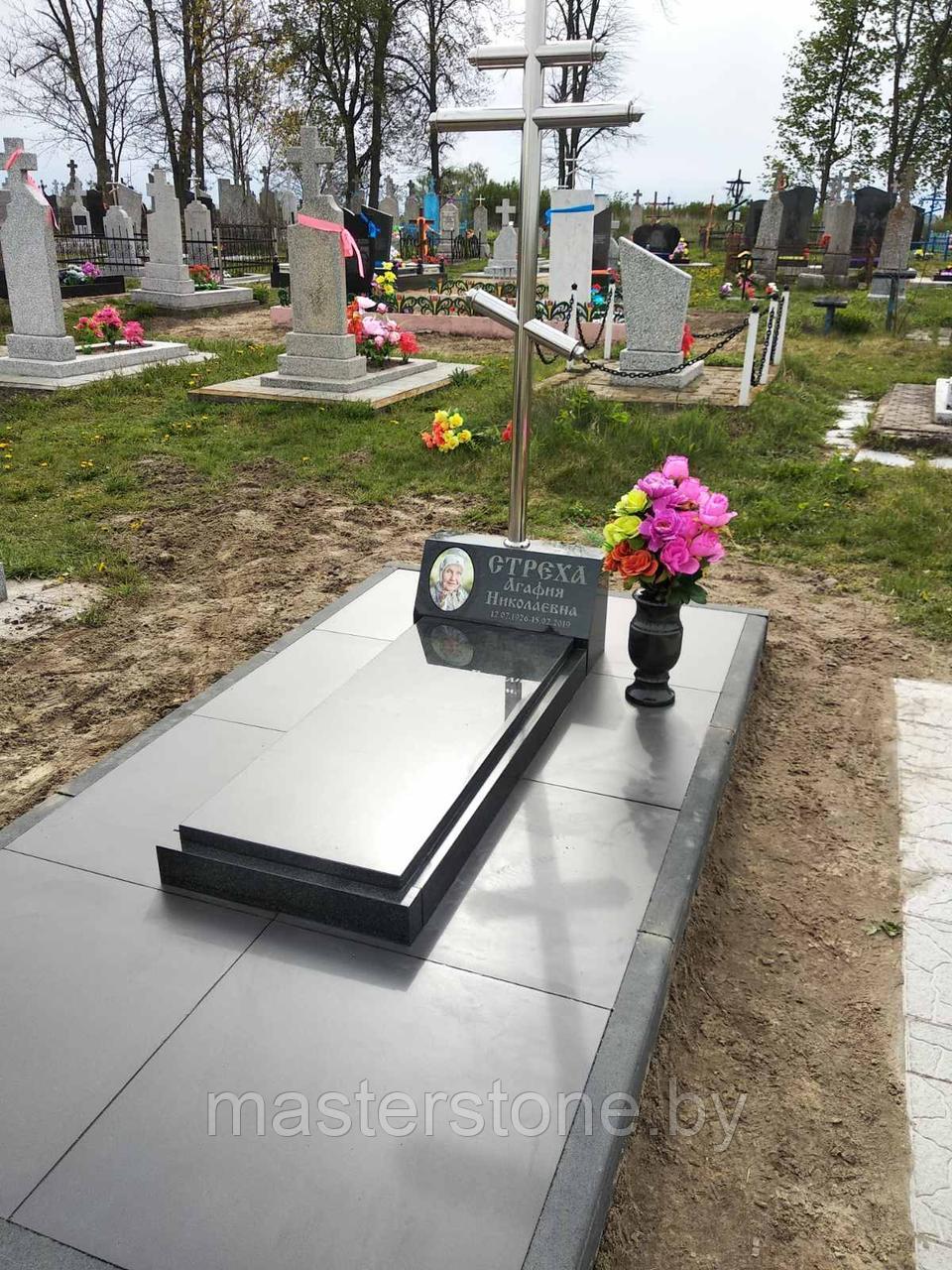Установка памятника на керамогранит с бетонным бортом (все расходники включены в стоимость) - фото 3 - id-p159592046