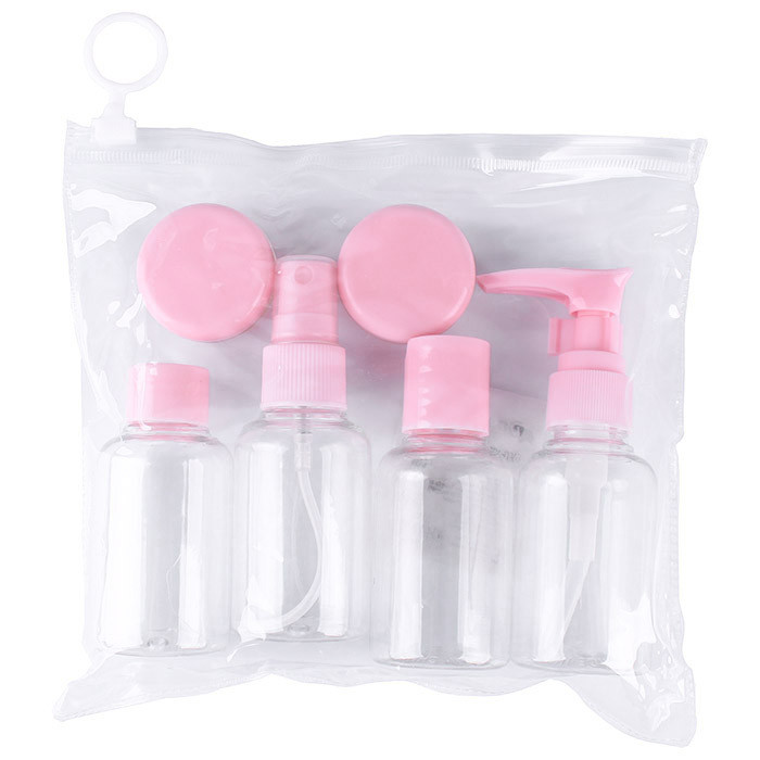 Бутылочки дорожные 35мл в наборе (4+2) шт, ассорти (белый или розовый цвет) - фото 4 - id-p159592984