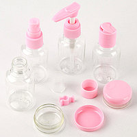 Бутылочки дорожные 35мл в наборе (4+2) шт, ассорти (белый или розовый цвет), фото 1