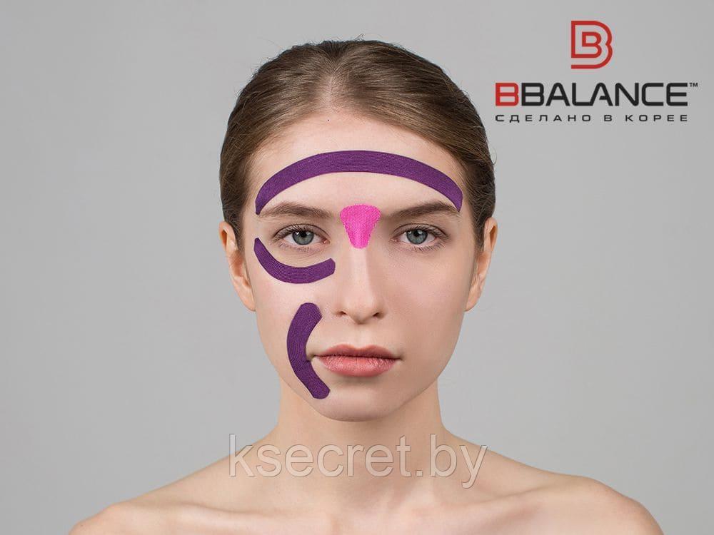 Тейп для лица BB FACE TAPE 5 см × 5 м шелк фиолетовый - фото 2 - id-p159593818