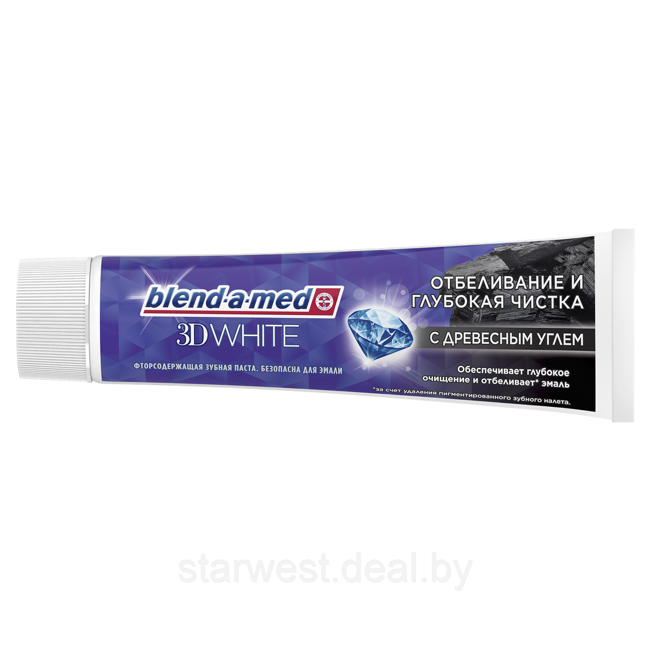 Blend-a-med 3D White 100 мл Зубная паста отбеливающая с древесным углем - фото 3 - id-p159593522