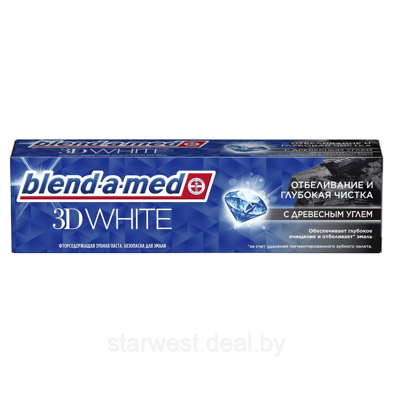 Blend-a-med 3D White 100 мл Зубная паста отбеливающая с древесным углем - фото 2 - id-p159593522