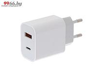 Зарядное устройство Red Line NQC-13 Tech USB + Type-C 2.4A PD 20W White УТ000024925