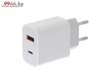 Зарядное устройство Red Line NQC-13 Tech USB + Type-C 2.4A PD 20W White УТ000024925