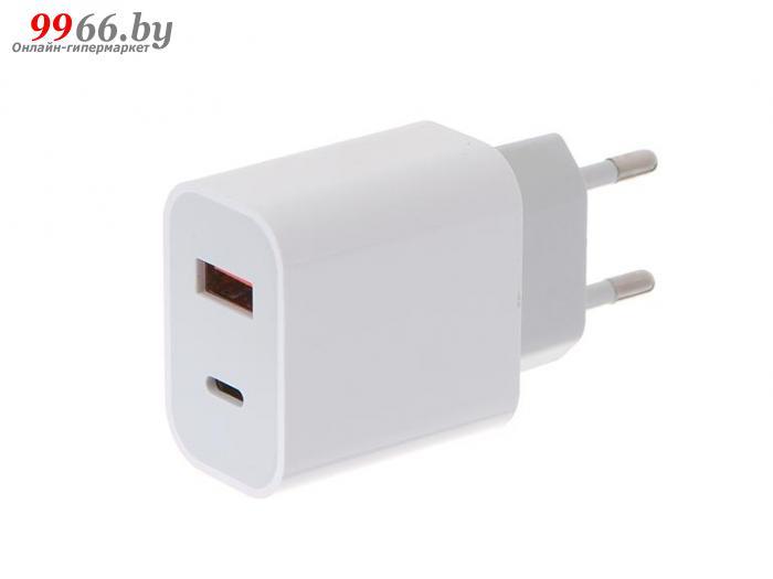 Зарядное устройство Red Line NQC-13 Tech USB + Type-C 2.4A PD 20W White УТ000024925 - фото 1 - id-p158674055