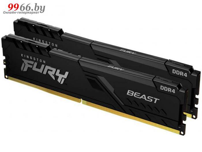 Модуль памяти Kingston Fury Black DDR4 DIMM 3200Mhz PC25600 CL16 - 16Gb Kit (2x8Gb) KF432C16BBK2/16