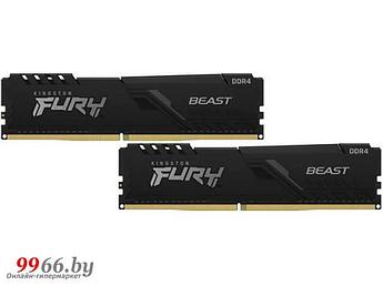 Модуль памяти Kingston Fury Black DDR4 DIMM 2666Mhz PC21300 CL16 - 16Gb Kit (2x8Gb) KF426C16BBK2/16