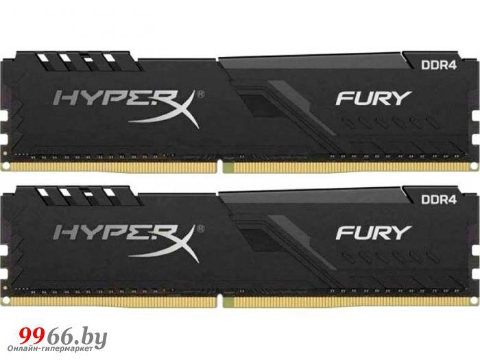 Модуль памяти Kingston Fury Black DDR4 DIMM 3733Mhz PC29800 CL19 - 16Gb Kit (2x8Gb) KF437C19BBK2/16 - фото 1 - id-p159193437