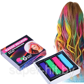 Мелки для окрашивания волос BERIOTTI - 4 цвета, прямоугольные, (в наборе 4 шт), фото 2