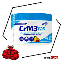 Креатин-малат CM3 с таурином и витамином B6 - 250 г 6PAK - вишня-лимон