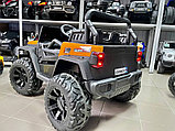 Детский электромобиль RiverToys C555CC 4WD (оранжевый глянец) Лицензия полноприводный двухместный, фото 3