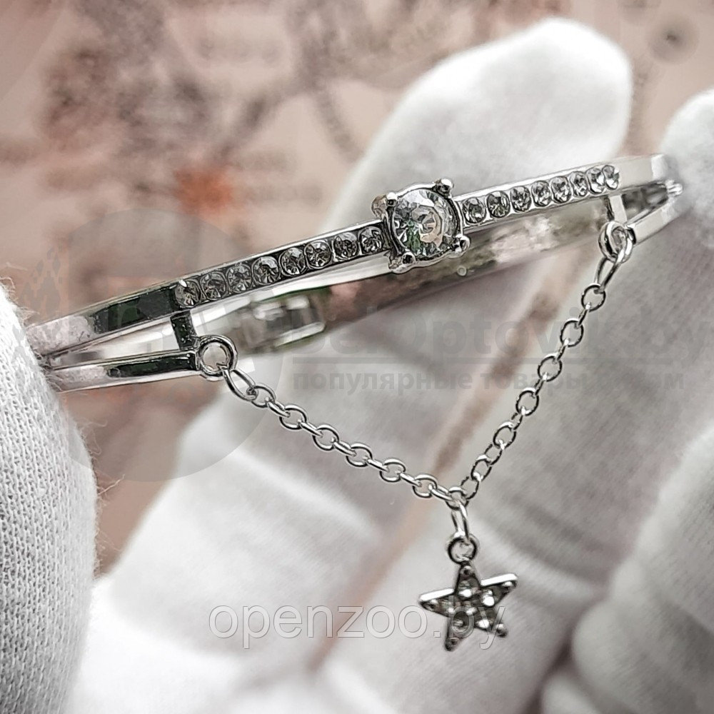 Комплект Pandora (Часы, кулон, браслет) Серебро с черным циферблатом - фото 9 - id-p159601797