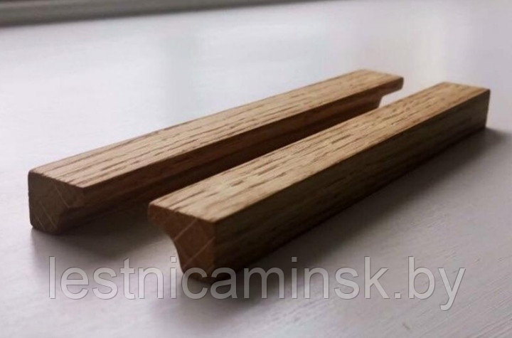 Мебельная ручка деревянная (РМ 27) из дуба. Длина 340 мм 30*25*14 .Шлифованные под покрытие. - фото 2 - id-p159617841