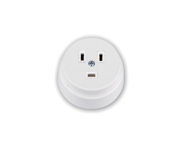 Розетка силовая РА32-072 BYLECTRICA (1-ая к электроплите (открытая, с/з) белая для В32-071)