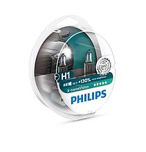 Автомобильная лампа H1 Philips X-tremeVision +130% (комплект 2 шт) 12258XV+S2