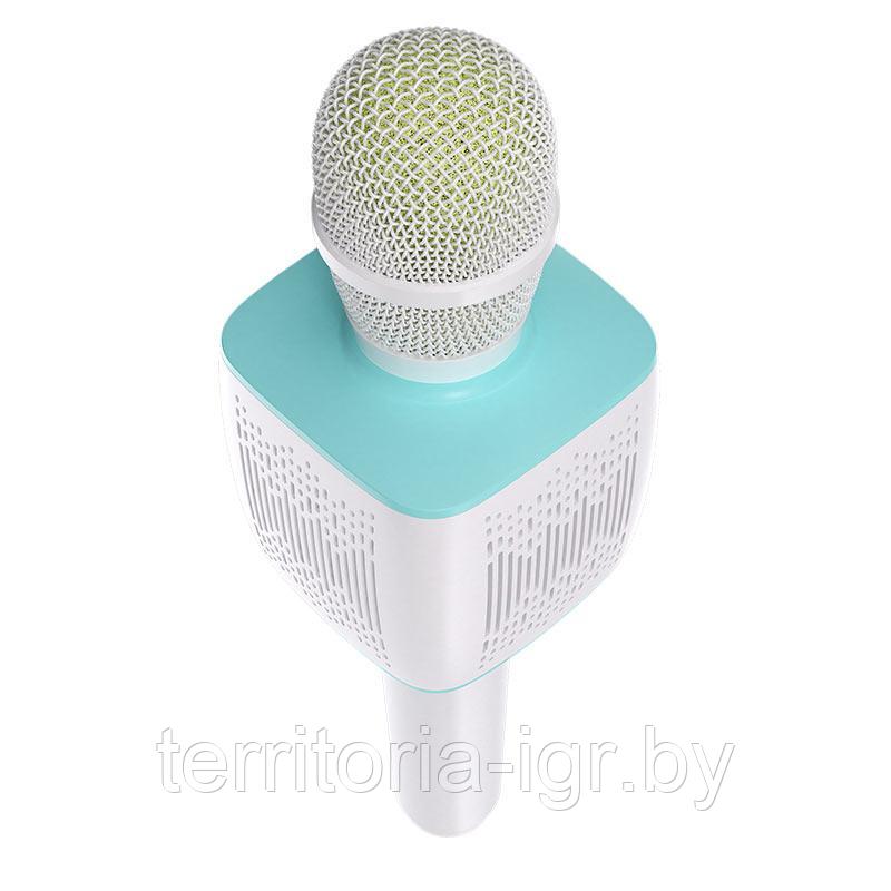 Караоке-микрофон Bluetooth BK5 белый Hoco - фото 4 - id-p159622311