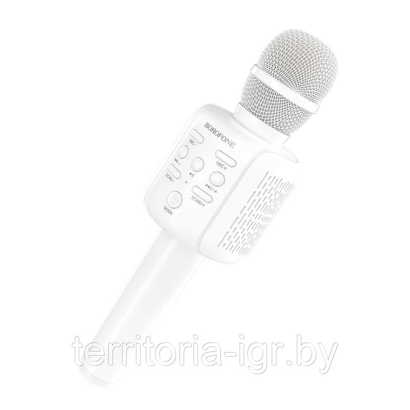 Караоке-микрофон Bluetooth BF1 белый Borofone - фото 7 - id-p159628264