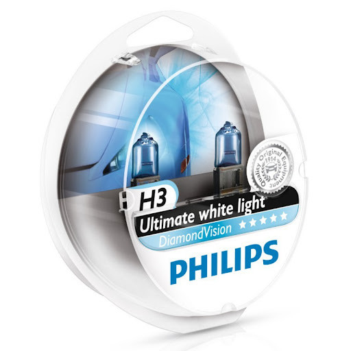 Автомобильная лампа H3 Philips Diamond Vision 12336DVS2 (комплект 2 шт)