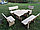 Набор садовой и банной мебели из массива дуба "Заславский Люкс" 1,5 метра 5 предметов, фото 4