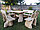 Набор садовой и банной мебели из массива дуба "Несвижский Люкс" 2 метра 5 предметов, фото 4