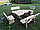Набор садовой и банной мебели из массива дуба "Заславский Люкс" 1,8 метра 5 предметов, фото 2