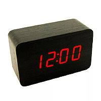 Часы электронные настольные Digital Voice-Control Wooden Clock VST-863