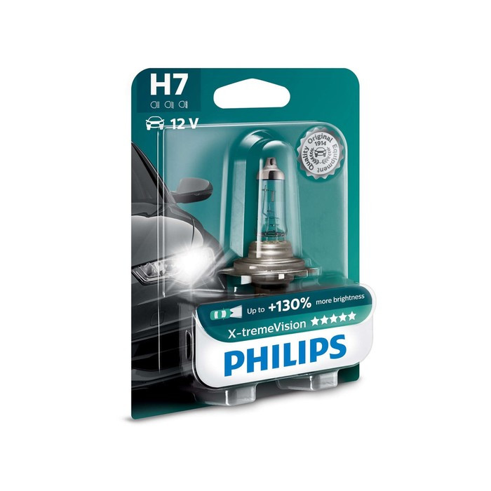 Автомобильная лампа H7 Philips X-treme Vision +130% 12972XV+B1 (блистер 1шт)