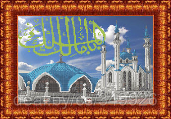 Набор для вышивки с нанесенным рисунком КАРОЛИНКА арт. КТКН-116(р) Мечеть Кул Шариф 22х30 см
