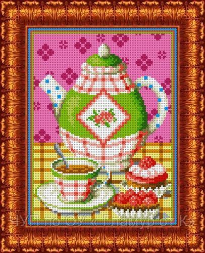 Рисунок на ткани КАРОЛИНКА арт. КБЛ-4018 Чаепитие 19х25 см