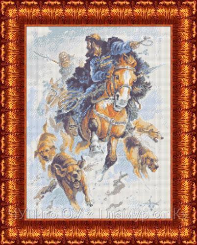 Рисунок на ткани КАРОЛИНКА арт. КБП-2003 Охота 37,5х48,9 см
