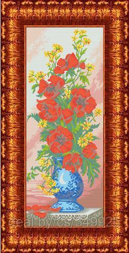 Рисунок на ткани КАРОЛИНКА арт. КБЦ-2004 Цветы 27х68 см