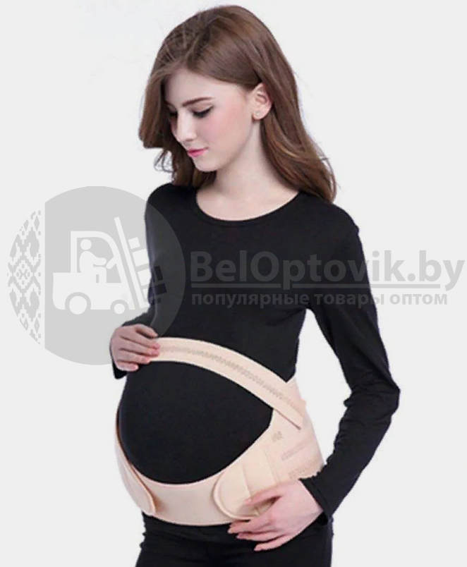 Универсальный бандаж для беременных Belly brace pelvic support shrink abdomen Бежевый размер M - фото 3 - id-p159645222