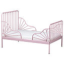 МИННЕН Раздвижная кровать С реечным дном, розовый, 80x200 см, фото 3