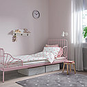 МИННЕН Раздвижная кровать С реечным дном, розовый, 80x200 см, фото 2