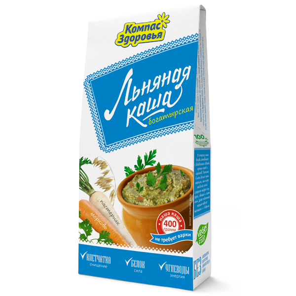 Каша льняная "Богатырская", 400г. (15 порций)
