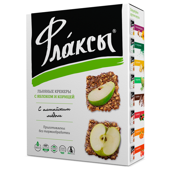 Флаксы " Компас здоровья" с яблоком и корицей, 120 г