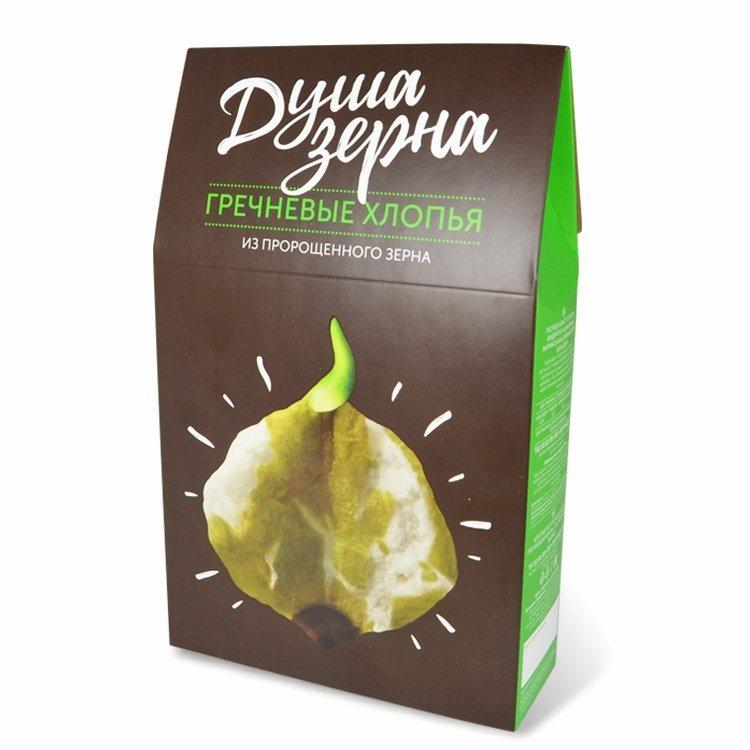 Хлопья гречневые из пророщенного зерна "Душа Зерна", 250 гр
