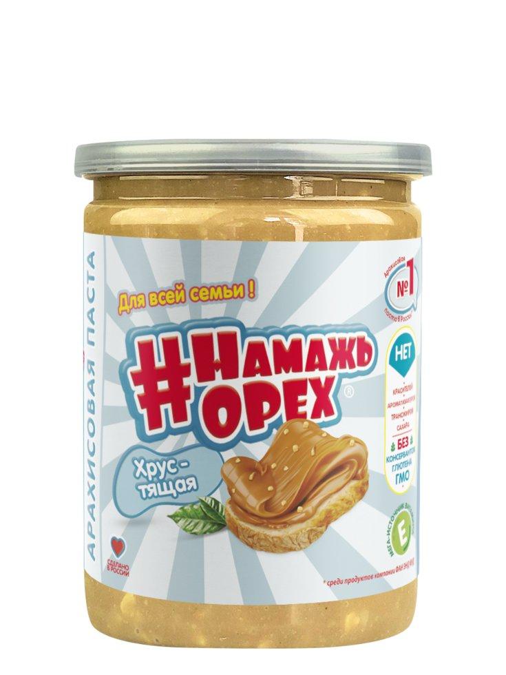 Арахисовая паста #Намажь_орех Хрустящая, 230 гр.