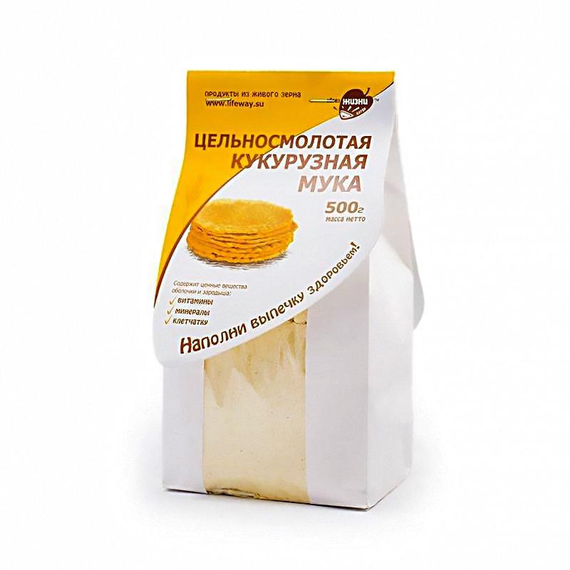 Мука кукурузная цельнозерновая "Образ Жизни", 500 гр.