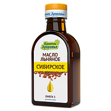Масло льняное нерафинированное "Сибирское" (Компас Здоровья), 200 мл